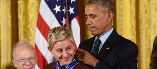 A Teary Ellen DeGeneres Receives the Presidential Medal of Freedom ... Source: zimbio.com A Teary Ellen DeGeneres Receives the Presidential Medal of Freedom ... Source: zimbio.com