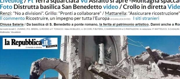 La plupart des grands quotidiens italiens recensent les dégâts en temps réel La plupart des grands quotidiens italiens recensent les dégâts en temps réel