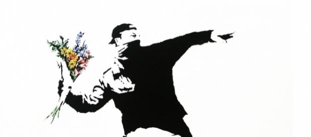 The Flower Thrower - Banksy - flickr.com The Flower Thrower - Banksy - flickr.com