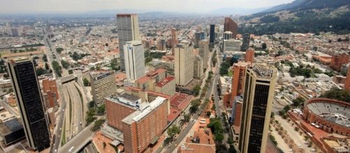 Una panoramica di Bogotà vista dall'alto