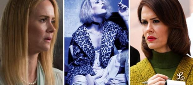 Sarah Paulson en tres de sus diferentes roles a lo largo de la serie. Sarah Paulson en tres de sus diferentes roles a lo largo de la serie.