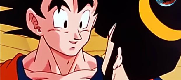 escena donde Milk y Goku se besan escena donde Milk y Goku se besan