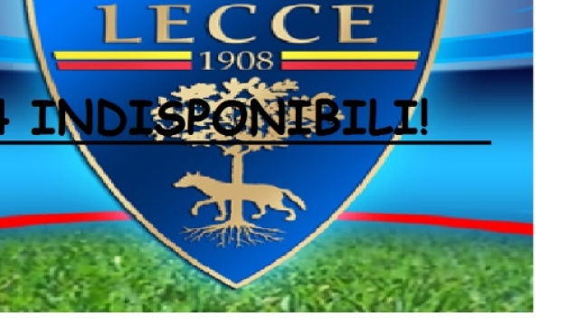 Ben 4 indisponibili per il Lecce nella sfida contro la Vibonese.