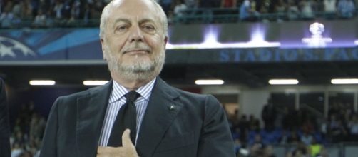 Il presidente del Napoli allo stadio San Paolo