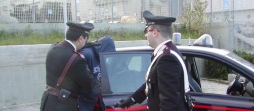 Arresto da parte dei carabinieri.