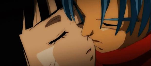 Beso de Trunks y Mai en el ultimo episodio de la serie Beso de Trunks y Mai en el ultimo episodio de la serie