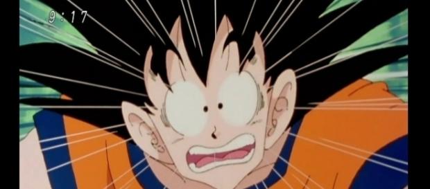Goku con su cara de sorpresa en Dragon Ball Z Goku con su cara de sorpresa en Dragon Ball Z