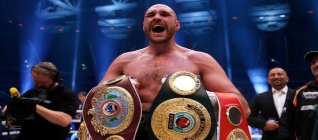 Tyson Fury, campeão mundial de boxe dos pesos-pesados Tyson Fury, campeão mundial de boxe dos pesos-pesados