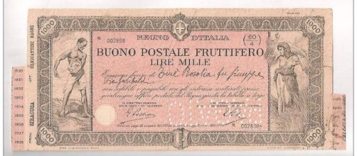 Buono Postale Fruttifero che può essere incassato