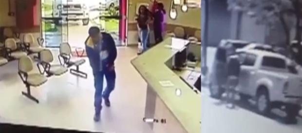 As imagens mostram o momento em que o homem baleado consegue chegar a um hospital no MS As imagens mostram o momento em que o homem baleado consegue chegar a um hospital no MS