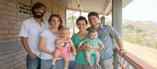 (L) Jill Duggar (holding Isreal) defends Derick Dillard on Instagram (R) Jessa, Ben, Spurgeon Seewald. (Photo Credit: Duggar Family Official Facebook) (L) Jill Duggar (holding Isreal) defends Derick Dillard on Instagram (R) Jessa, Ben, Spurgeon Seewald. (Photo Credit: Duggar Family Official Facebook)