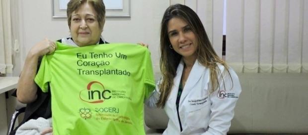 Ivonette Balthazar e a Dra. Jacqueline Sampaio, da Coordenação de Transplantes do Instituto Nacional de Cardiologia Ivonette Balthazar e a Dra. Jacqueline Sampaio, da Coordenação de Transplantes do Instituto Nacional de Cardiologia