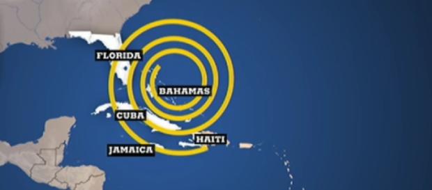 Le zone interessate dall'uragano Matthew Le zone interessate dall'uragano Matthew