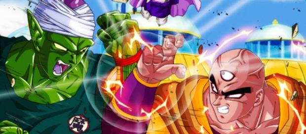 Fan art de Piccoro y Ten Shin Han entrenando en el templo de Kamisama Fan art de Piccoro y Ten Shin Han entrenando en el templo de Kamisama