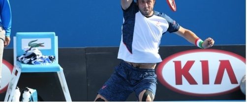 Paolo Lorenzi in azione allo US Open 2016