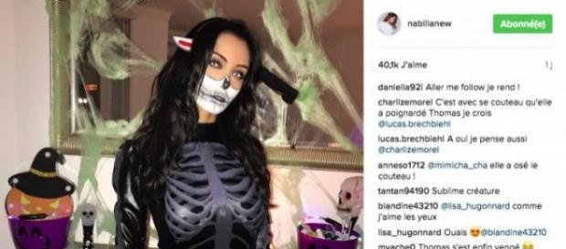 Nabilla en costume pour Halloween Nabilla en costume pour Halloween