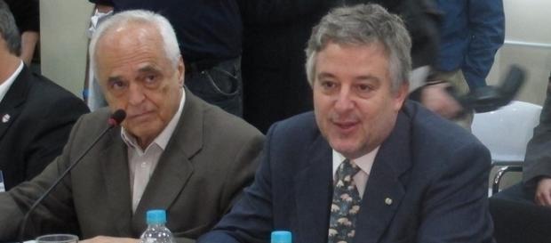 Os presidentes do São Paulo, Carlos Augusto de Barros e Silva, e do Palmeiras, Paulo Nobre Os presidentes do São Paulo, Carlos Augusto de Barros e Silva, e do Palmeiras, Paulo Nobre