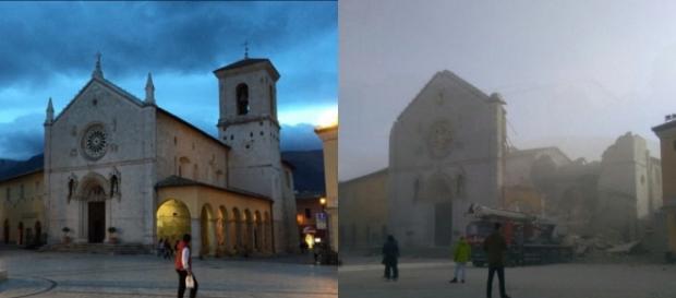 Terremoto a Norcia, crollata la basilica. Terremoto a Norcia, crollata la basilica.