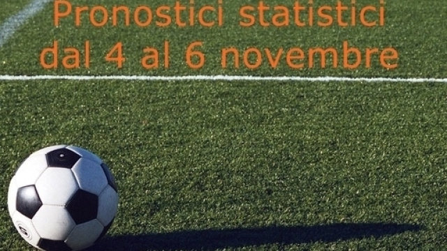 pronostici calcio, le squadre vincenti per le scommesse del week end, 4-5-6 novembre