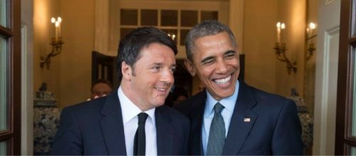 Il premier Matteo Renzi in compagnia di Barack Obama