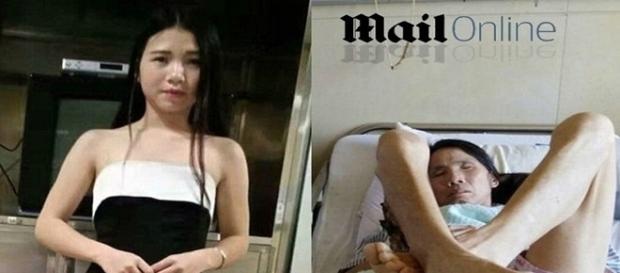 Na imagem a jovem e sua genitora acamada. Na imagem a jovem e sua genitora acamada.