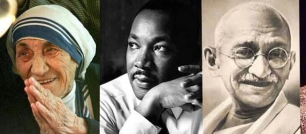 Santa Teresa de Calcuta, Martin Luther King, Mahatma Gandhi, Nelson Mandela Santa Teresa de Calcuta, Martin Luther King, Mahatma Gandhi, Nelson Mandela