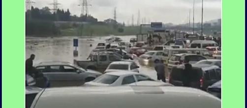 Floods in South Africa. Photo screencap via AJ+ Twitter video