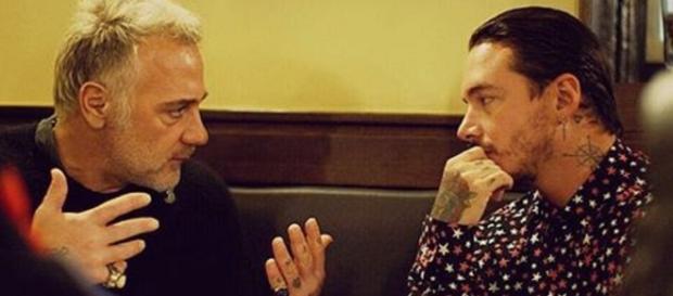 Gianluca Vacchi con il cantante colombiano Gianluca Vacchi con il cantante colombiano