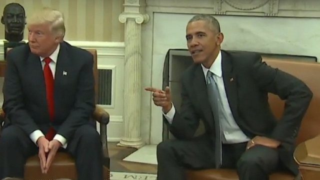 Donald Trump e Barack Obama, primo faccia a faccia