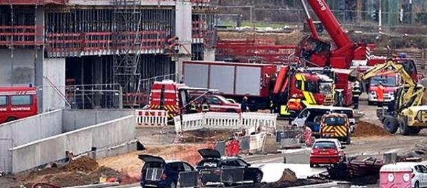 Acidente ocorreu em obra de construção de um centro comercial do grupo Auchan Acidente ocorreu em obra de construção de um centro comercial do grupo Auchan