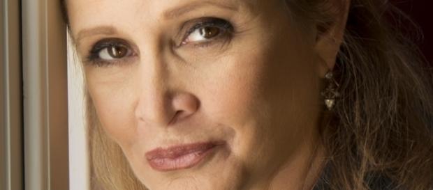 Source: Wikimedia user Ricardo Ghilardi. Carrie Fisher hooked up with Harrison Ford Source: Wikimedia user Ricardo Ghilardi. Carrie Fisher hooked up with Harrison Ford