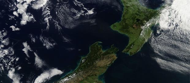 Nova Zelândia vista do Espaço, foi atingida em 13 de novembro por forte terremoto Nova Zelândia vista do Espaço, foi atingida em 13 de novembro por forte terremoto