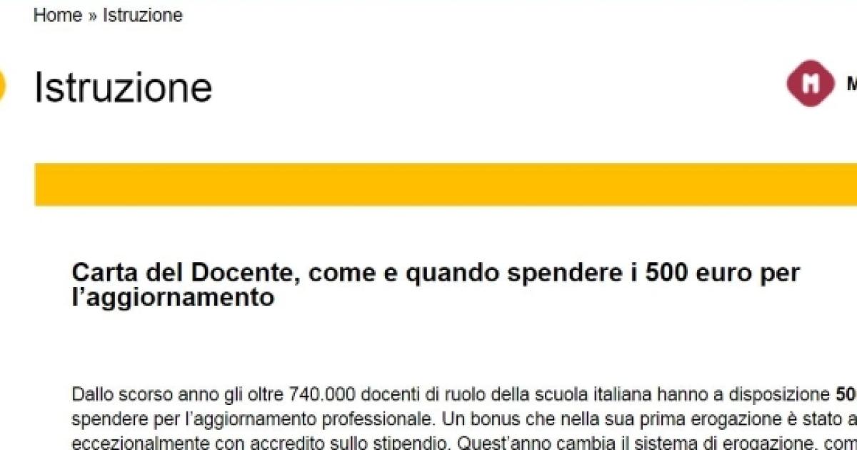 Bonus docenti, è ufficiale quando sarà disponibile e novità