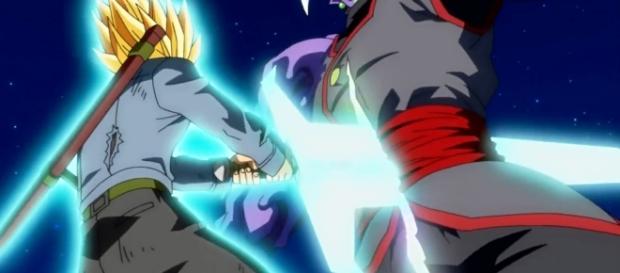 Trunks parte en dos a Zamasu DBS Trunks parte en dos a Zamasu DBS