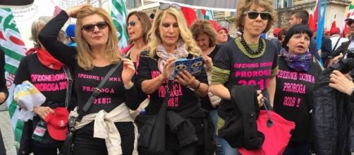 Pensioni, foto di Daniela Bagni condivisa sulla pagina Fb ‎Opzione Donna Proroga al 2018