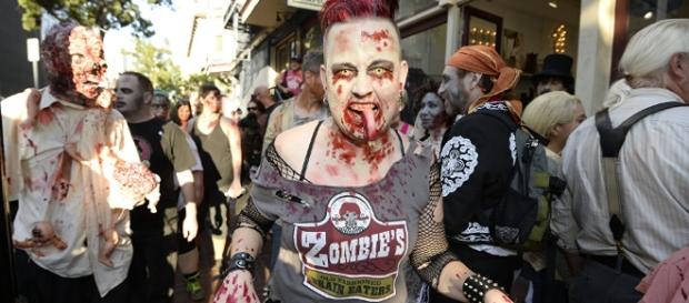 Passeata de 'zumbis' na Cidade de Nova York, EUA Passeata de 'zumbis' na Cidade de Nova York, EUA