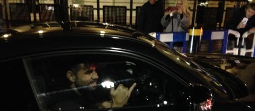 Diego Costa leaving Stamford Bridge, 23/10 after a game. photo own work