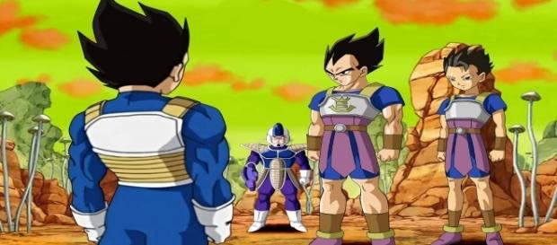 Vegeta en el universo 6 visitando a Kyabe Vegeta en el universo 6 visitando a Kyabe
