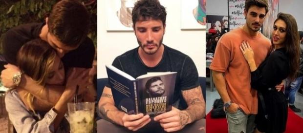 Belen Rodriguez e Andrea Iannone abbracciati, Stefano De Martino legge un libro Belen Rodriguez e Andrea Iannone abbracciati, Stefano De Martino legge un libro