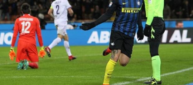 Con la doppietta alla Fiorentina, Mauro Icardi sale a quota 12 gol in campionato Con la doppietta alla Fiorentina, Mauro Icardi sale a quota 12 gol in campionato
