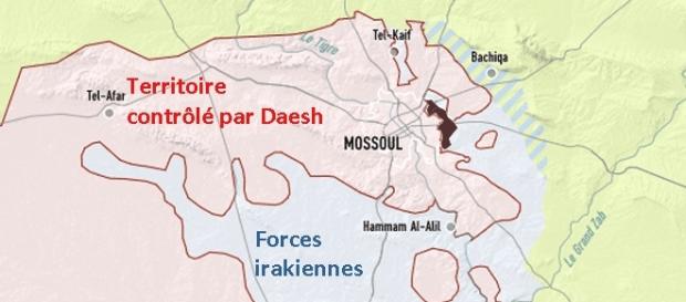L'état des combats à Mossoul au soir du 18 novembre 2016 L'état des combats à Mossoul au soir du 18 novembre 2016
