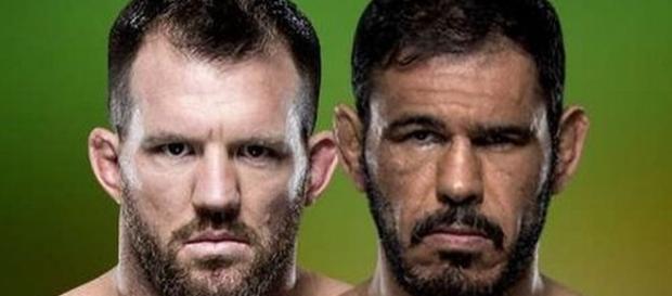Ryan Bader e Rogério Minotouro fazem a luta principal do UFC em São Paulo. Ryan Bader e Rogério Minotouro fazem a luta principal do UFC em São Paulo.