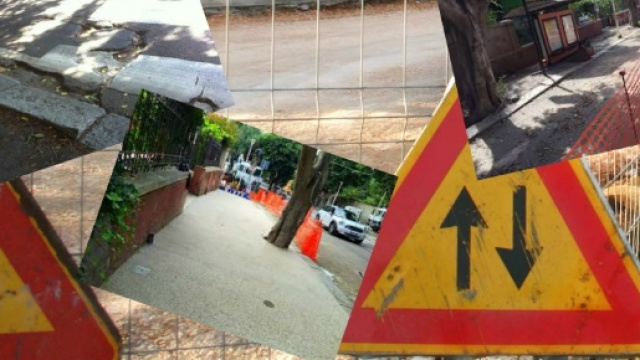 Una strada della Sardegna, dissesta