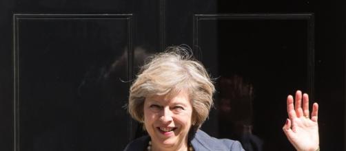 Theresa May outside number 10 Downing Street