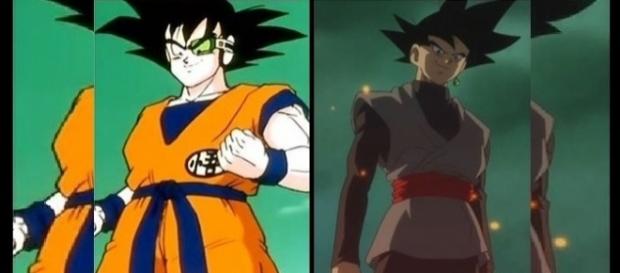 Ginyu usando el cuerpo de Goku y Black en el episodio 47 Ginyu usando el cuerpo de Goku y Black en el episodio 47