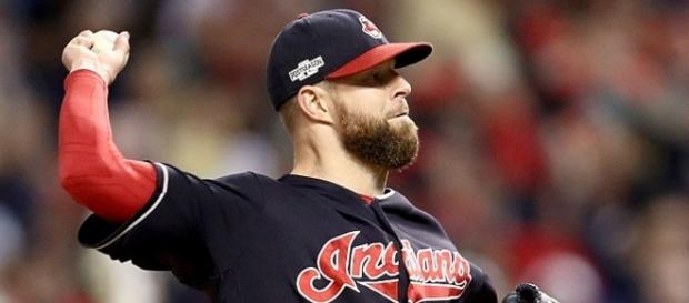 Indians' ace Corey Kluber on the mound in the 2016 MLB Postseason. Photo by Maddie Meyer/Getty Images Indians' ace Corey Kluber on the mound in the 2016 MLB Postseason. Photo by Maddie Meyer/Getty Images