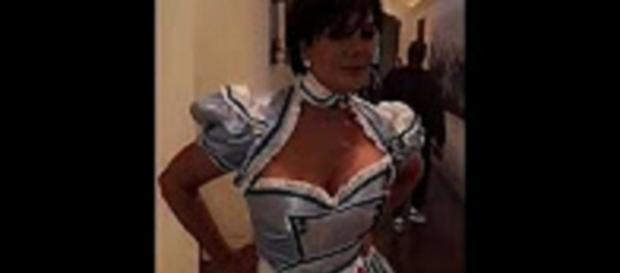 Source: Youtube Paparazzi News Kris Jenner is a saucy version of Alice In Wonderland for Halloween Source: Youtube Paparazzi News Kris Jenner is a saucy version of Alice In Wonderland for Halloween
