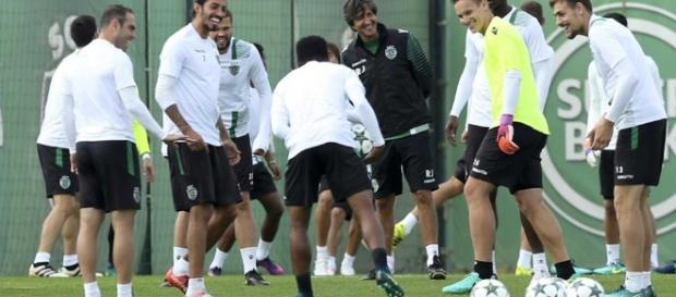 Sporting confiante para o jogo em Dortmund. Sporting confiante para o jogo em Dortmund.