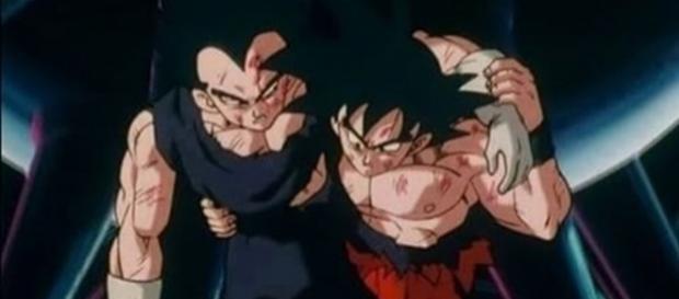 Vegeta y Goku enemigos pero siempre amigos. Vegeta y Goku enemigos pero siempre amigos.