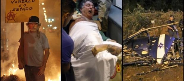 Protestos, prisão de ex-governadores e queda de helicóptero movimentaram a semana, no Rio de Janeiro Protestos, prisão de ex-governadores e queda de helicóptero movimentaram a semana, no Rio de Janeiro